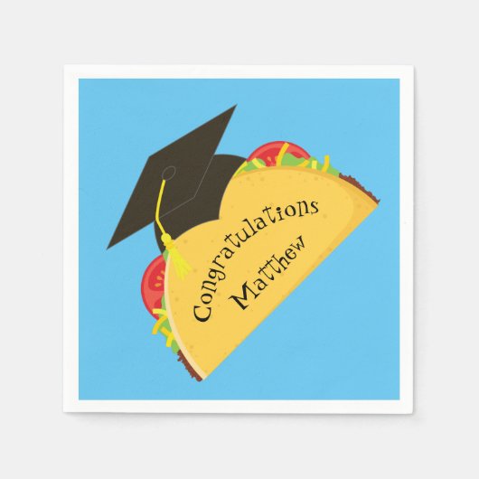 Taco Fiesta Graduierungspartei Mexikanisch Serviette (Vorderseite)