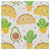 Taco fiesta mit avocado & cactus mexikanisches The Stoff (Nahaufnahme)