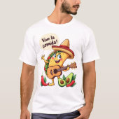 Taco Fiesta mit Gitarre und hispanischem Flair T-Shirt (Vorderseite)