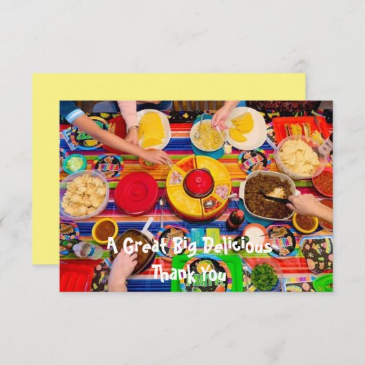 Taco Fiesta Personalisiert Dankeschön-Karte Dankeskarte (Vorne/Hinten)