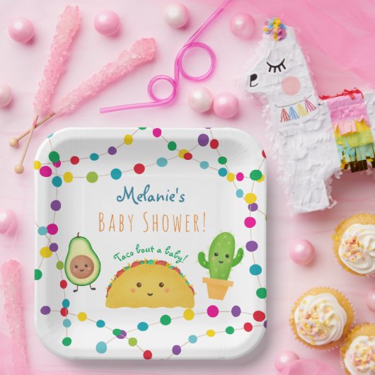 Taco fiesta Thema Babydusche Pappteller (Party)