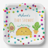 Taco fiesta Thema Babydusche Pappteller (Vorderseite)