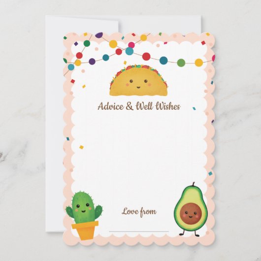 Taco Fiesta Thema Beratung & Wohlbefinden Wünsche  Einladung (Vorderseite)