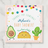 Taco | Fiesta Thema "Taco über eine Babydusche" Geschenkanhänger (Vorderseite)