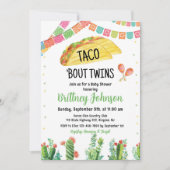 Taco Fiesta Twin Baby Shower Einladung Mexikanisch (Vorderseite)
