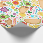 Taco Fiesta über Weißbuch Geschenkpapier (Ecke)