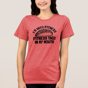 Taco Fitness Lustiger Fitnessstudio Tri-Blend Shirt