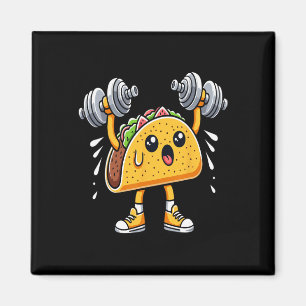 Taco Fitness Workout Gym Cinco De Mayo Mexican Fie Magnet