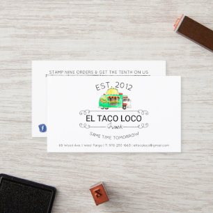 Taco Food Truck Loyalty Card Treuekarte