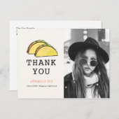 Taco Foto Vielen Dank Ankündigung Postkarte (Vorne/Hinten)