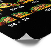 Taco Fraction Mathematiklehrer zurück zur Schule p Poster (Ecke)