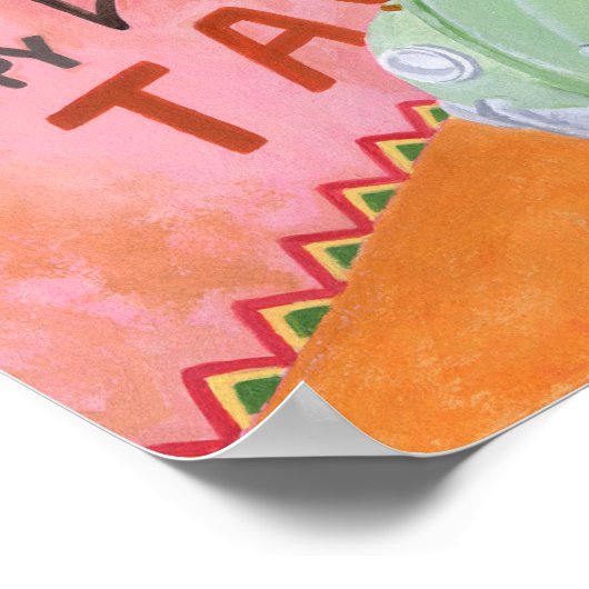 Taco Fun Labradors Art Print Poster (Ecke)