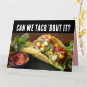 TACO FUNNY BIRTHDAY GREETING CARD KARTE (Gelbe Blume)