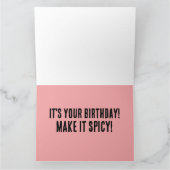 TACO FUNNY BIRTHDAY GREETING CARD KARTE (Innenseite)