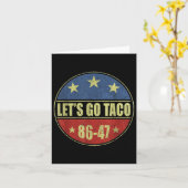 Taco Funny Lasse Go Taco Retro Button Karte (Gelbe Blume)