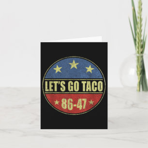 Taco Funny Lasse Go Taco Retro Button Karte