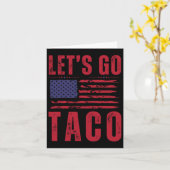 Taco Funny Let's Go Taco Shirt Männer Frauen 1 Karte (Gelbe Blume)