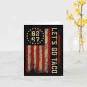 Taco Funny Let's Go Taco USA Flag Karte (Gelbe Blume)