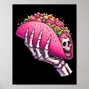 Taco für die Handhaltung von Skeletten für Cinco d Poster