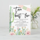 Taco für Liebe Paare Dusche Einladung (Stehend Vorderseite)