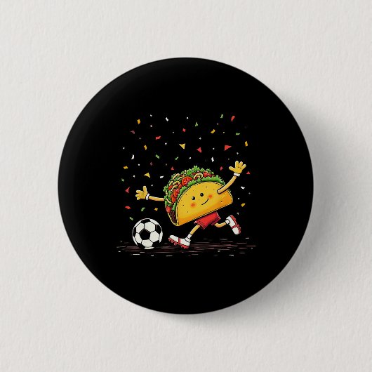Taco-Fußball Cinco De Mayo-Feier Lustig Button (Vorderseite)