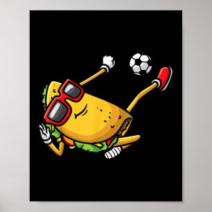 Taco Fußball mexikanisches Cinco De Mayo Kinder Mä Poster