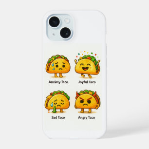 Taco-Gefühle Lustige Vier Stimmungen von Tacos iPh iPhone 15 Hülle
