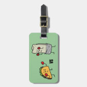 Taco gegen Burrito Gepäckanhänger (Vorderseite vertikal)