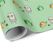 Taco gegen Burrito Geschenkpapier (Rolleneckpunkt)