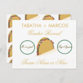 Taco Gender Reveal DIY Imitate Scratch Cards Ankündigungspostkarte (Vorne/Hinten)