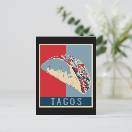 Taco Gift Women Mexiko Food Cinco De Mayo Postkarte (Stehend Vorderseite)