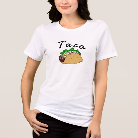 Taco Girl, Tex-mex-Spaß Frauen Mode Tri-Blend Shirt (Vorderseite)