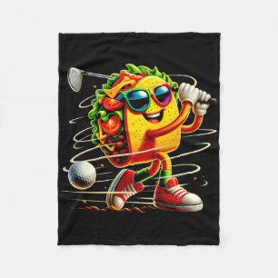 Taco-Golfer Cinco De Mayo Mexikanischer Golfer Ess Fleecedecke