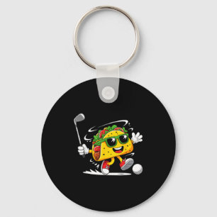 Taco-Golfer Cinco de Mayo mexikanischer Golfer Ess Schlüsselanhänger
