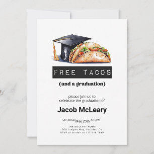 Taco Graduierungsparty Einladung, Funny Abschluss Einladung