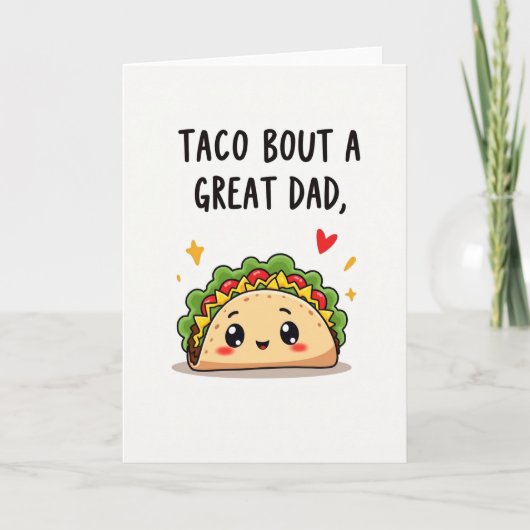 Taco Großartiger Vater Lustige Karte (Vorderseite)