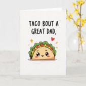 Taco Großartiger Vater Lustige Karte (Gelbe Blume)
