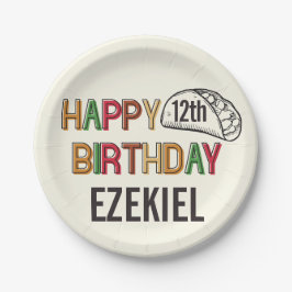 Taco Happy Birthday Personalisiert Pappteller