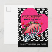 Taco Hearts Valentinstag Postkarte (Vorne/Hinten)