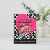 Taco Hearts Valentinstag Postkarte (Stehend Vorderseite)