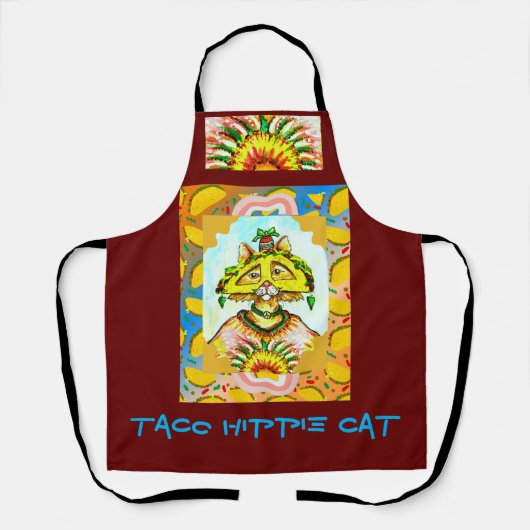 Taco Hippie Cat Schürze (Vorderseite)