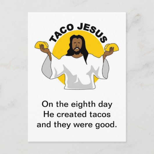 Taco Jesus Postcard Postkarte (Vorderseite)