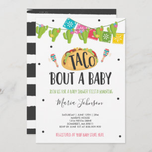 Taco-'Kampf ein Baby-Fiesta-Babyparty Einladung