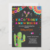 Taco-Kampf ein neues Haus-Fiestahousewarming-Party Einladung (Vorderseite)