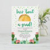 Taco-'Kampf eine Absolvent-Party Einladung (Stehend Vorderseite)