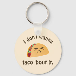 Taco-'Kampf es lustiger Wort-Spiel-niedlicher Schlüsselanhänger