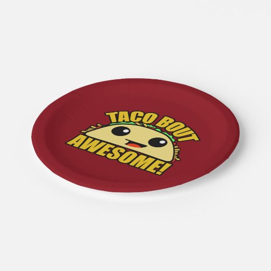 Taco-Kampf fantastisch Pappteller (Schrägansicht)