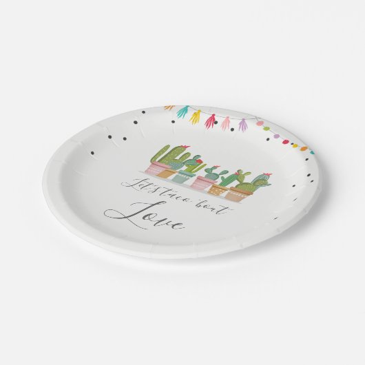 Taco-Kampf-Liebe-Fiesta-Brautparty-Papier-Teller Pappteller (Schrägansicht)