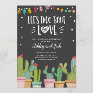 Taco-Kampf-Liebe-Fiesta-Paar-Dusche laden Kaktus Einladung