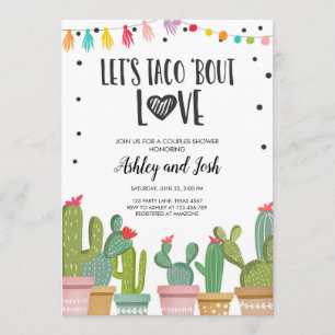 Taco-Kampf-Liebe-Fiesta-Paar-Dusche laden Kaktus Einladung